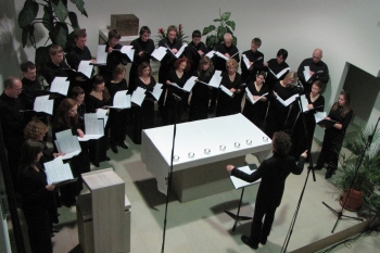 Kammerkoor Voces Musicales Endrik Üksvärava juhtimisel esitas Pirita kloostri kabelis Taaveti laulude uustõlke sõnadele loodud koorilaule. Foto: erakogu