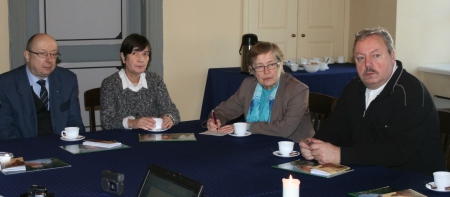 Visiidil konsistooriumisse tutvusid Koguja süsteemiga ka Rootsi praostkonna esindajad  (vasakult) Martin Lindberg, Helve Jaagu, Maie Martinson ja Jaan Mäe. Arho Tuhkru 