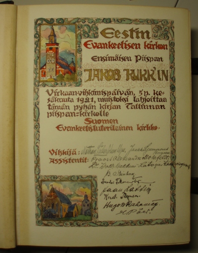 Pühendustekst piiskop Jakob Kukele pühitsemise päeval Rootsi kiriku peapiiskopi Nathan Söderblomi kingitud Piiblist. Piibel on 1914. aastal Tallinnas trükitud. Jakob Kuke poeg Nathan annetas 2009. aastal Piibli EELK konsistooriumi arhiivi. Janis Tobreluts Pühendustekst piiskop Jakob Kukele pühitsemise päeval Rootsi kiriku peapiiskopi Nathan Söderblomi kingitud Piiblist. Piibel on 1914. aastal Tallinnas trükitud. Jakob Kuke poeg Nathan annetas 2009. aastal Piibli EELK konsistooriumi arhiivi. Janis Tobreluts