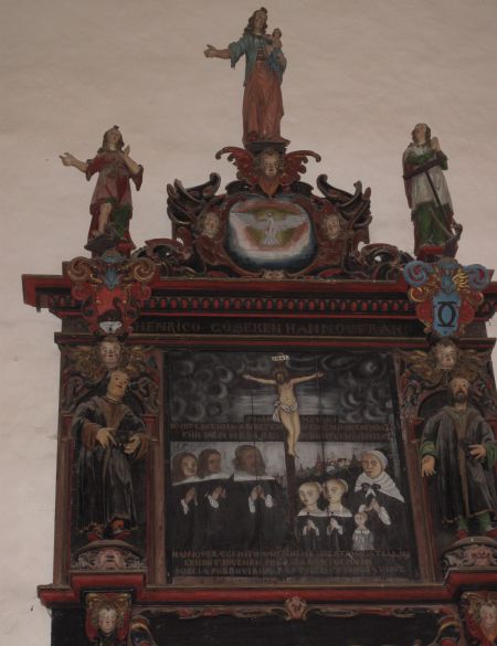 Pastor Heinrich Gösekenile (1612–1681) pühendatud epitaaf Kullamaa kirikus. Pastor Heinrich Gösekenile (1612–1681) pühendatud epitaaf Kullamaa kirikus.